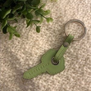 Longchamp leather “key” keychain - green